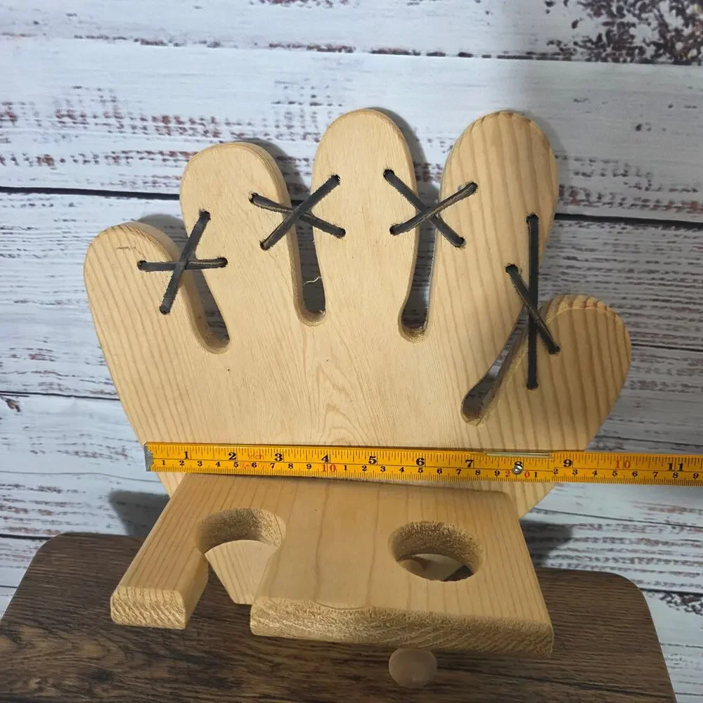 Wooden Baseball Display for Glove Bat Holder Display Wall Decoration